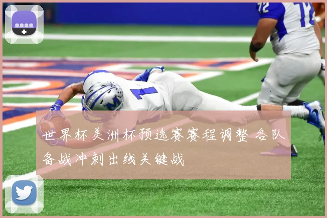 世界杯美洲杯预选赛赛程调整 各队备战冲刺出线关键战